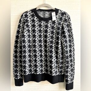 Lou & Grey Black and White Patterned Sweater